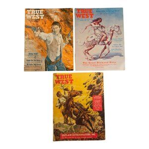 True West Magazine Lot Of 3  April August 1957 April 1958 Editions Western